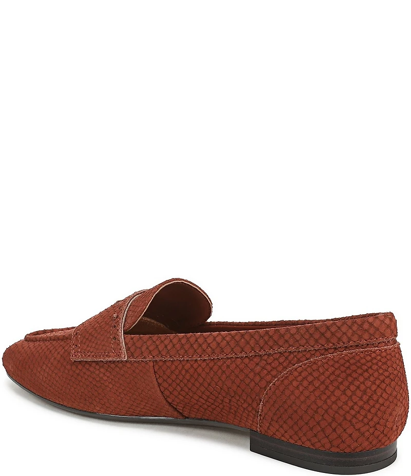 Vionic Sadie Tonal Snake Print Nubuck Penny Loafers