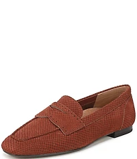 Vionic Sadie Tonal Snake Print Nubuck Penny Loafers