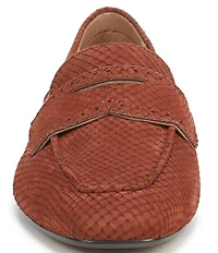 Vionic Sadie Tonal Snake Print Nubuck Penny Loafers