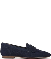 Vionic Sadie Tonal Snake Print Nubuck Penny Loafers