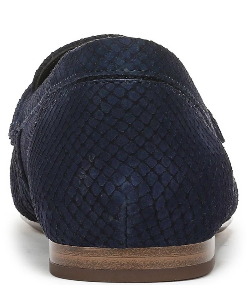 Vionic Sadie Tonal Snake Print Nubuck Penny Loafers