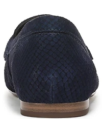 Vionic Sadie Tonal Snake Print Nubuck Penny Loafers