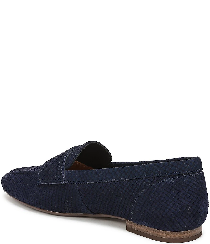 Vionic Sadie Tonal Snake Print Nubuck Penny Loafers