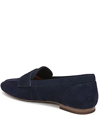 Vionic Sadie Tonal Snake Print Nubuck Penny Loafers