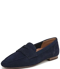 Vionic Sadie Tonal Snake Print Nubuck Penny Loafers