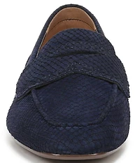 Vionic Sadie Tonal Snake Print Nubuck Penny Loafers