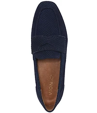 Vionic Sadie Tonal Snake Print Nubuck Penny Loafers