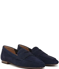 Vionic Sadie Tonal Snake Print Nubuck Penny Loafers