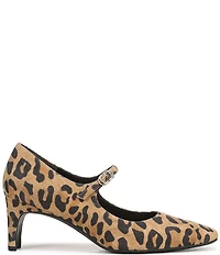 Vionic Samira Leopard Print Suede Mary Jane Pumps