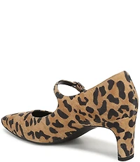 Vionic Samira Leopard Print Suede Mary Jane Pumps