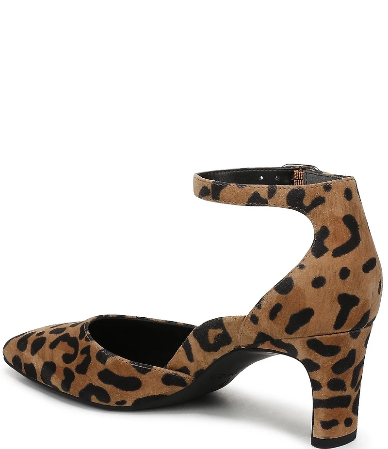 Vionic Scarlett Suede Leopard Print Dress Pumps