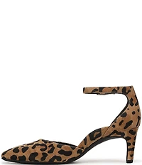 Vionic Scarlett Suede Leopard Print Dress Pumps