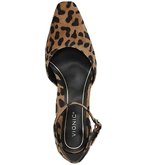 Vionic Scarlett Suede Leopard Print Dress Pumps