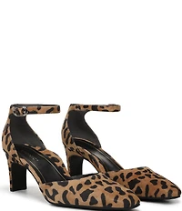 Vionic Scarlett Suede Leopard Print Dress Pumps