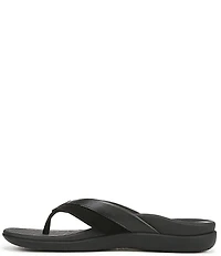 Vionic Shore Leather Trimmed Suede Thong Sandals