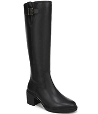 Vionic Sonora Leather Buckle Hardware Detail Tall Boots