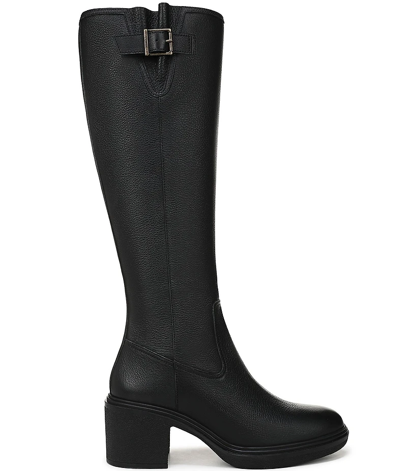Vionic Sonora Leather Buckle Hardware Detail Tall Boots