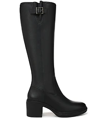 Vionic Sonora Leather Buckle Hardware Detail Tall Boots