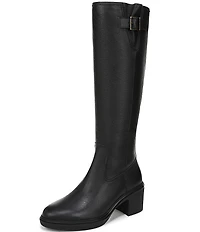 Vionic Sonora Leather Buckle Hardware Detail Tall Boots