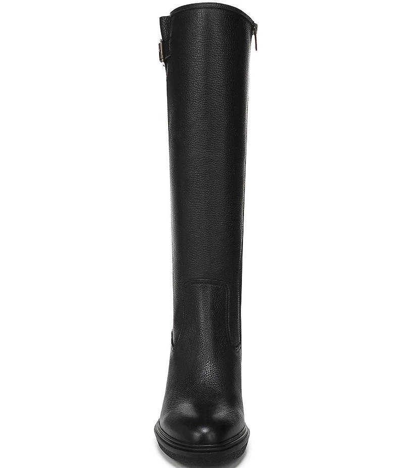 Vionic Sonora Leather Buckle Hardware Detail Tall Boots