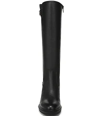 Vionic Sonora Leather Buckle Hardware Detail Tall Boots