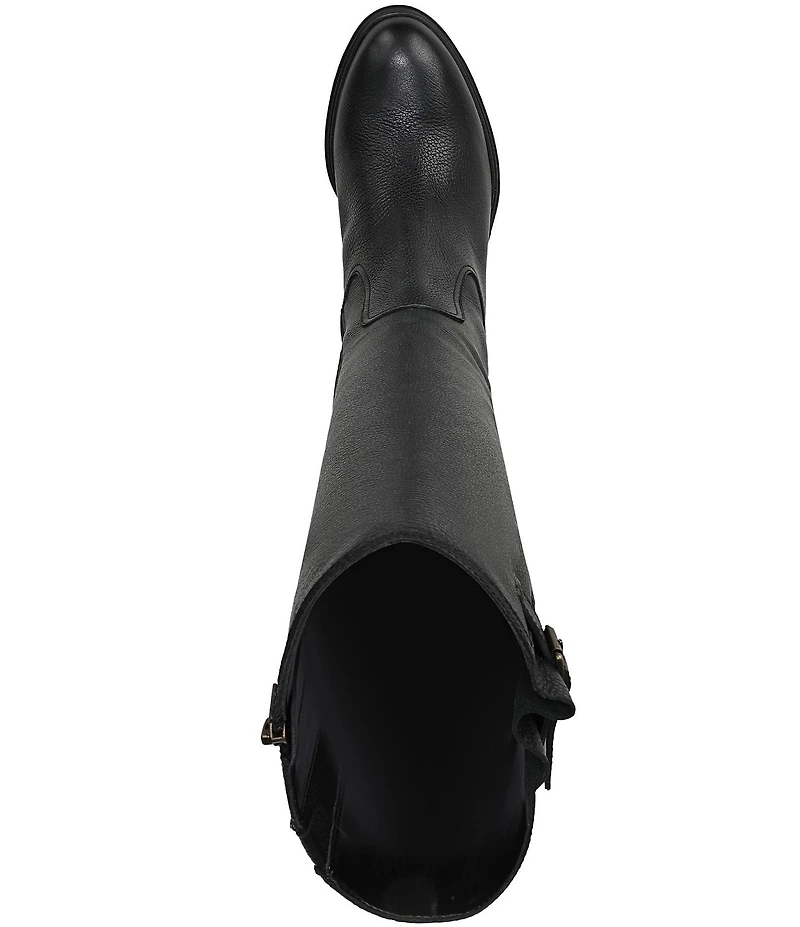 Vionic Sonora Leather Buckle Hardware Detail Tall Boots