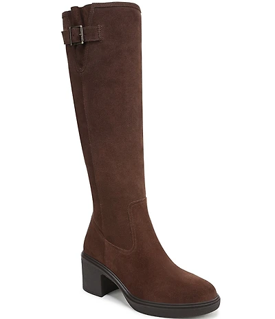 Vionic Sonora Suede Buckle Hardware Detail Tall Boots