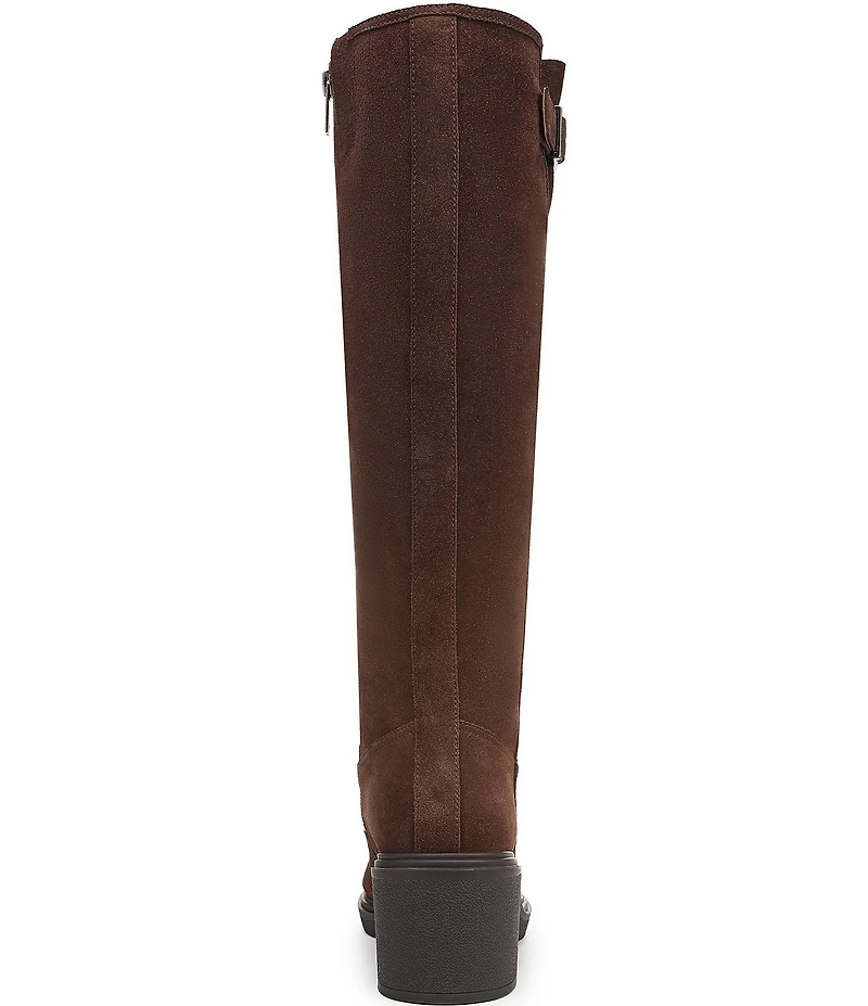 Vionic Sonora Suede Buckle Hardware Detail Tall Boots