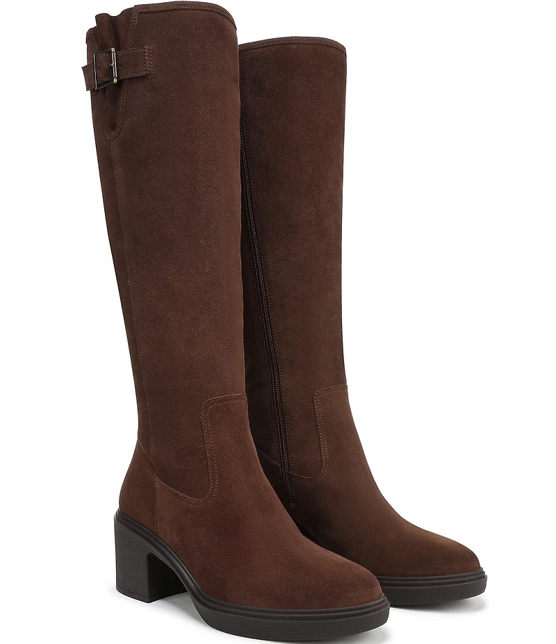 Vionic Sonora Suede Buckle Hardware Detail Tall Boots