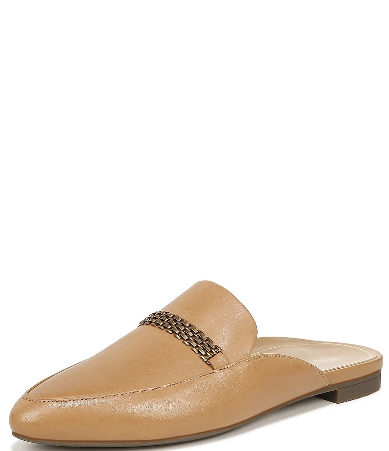 Vionic Starling Leather Chain Hardware Mules