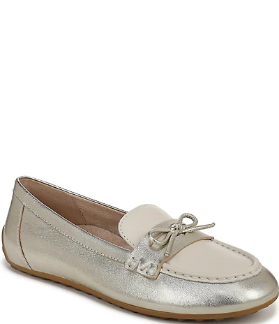 Vionic Taryn Leather Bow Moccasin-Inspired Loafers