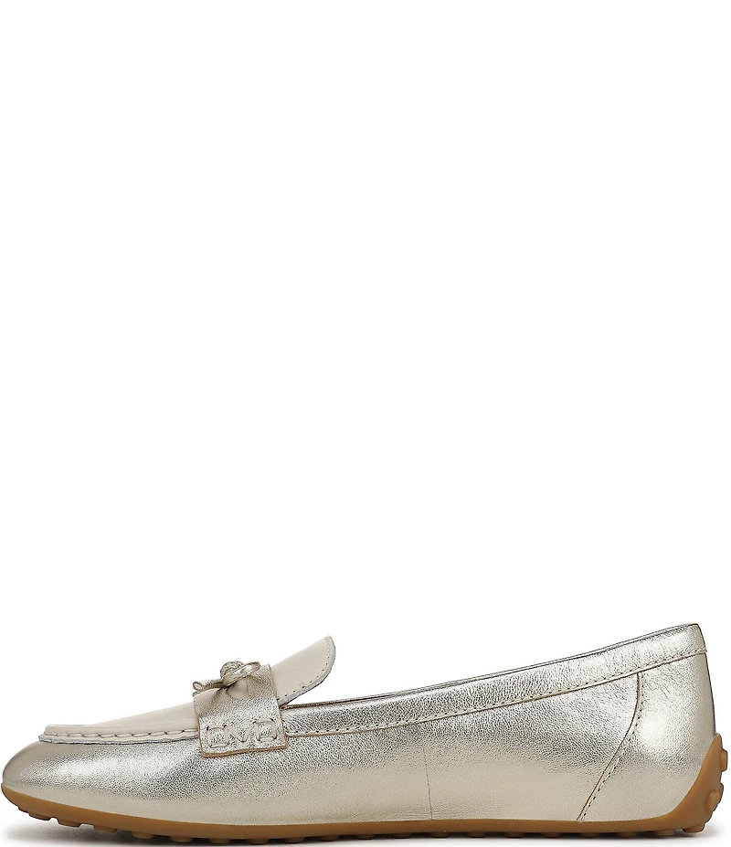 Vionic Taryn Leather Bow Moccasin-Inspired Loafers