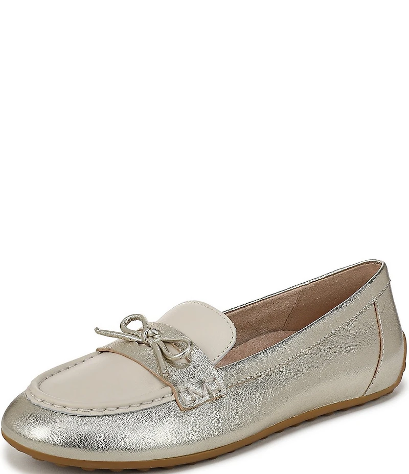 Vionic Taryn Leather Bow Moccasin-Inspired Loafers