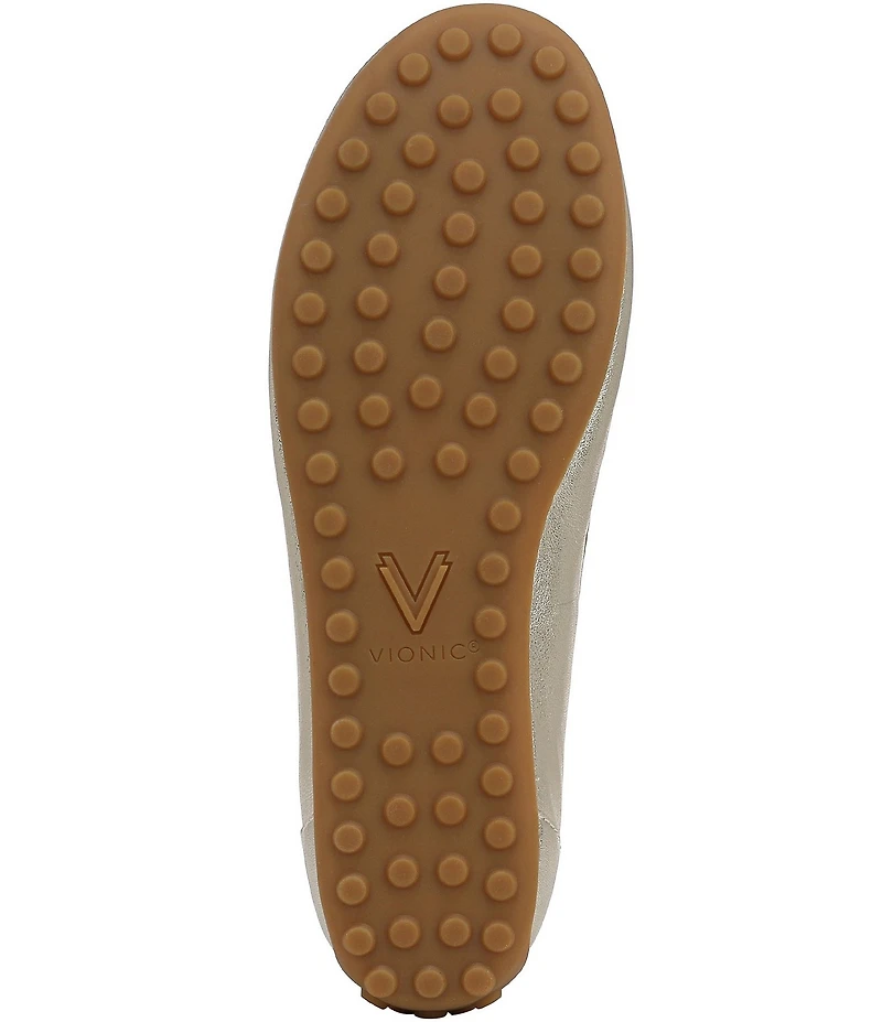 Vionic Taryn Leather Bow Moccasin-Inspired Loafers