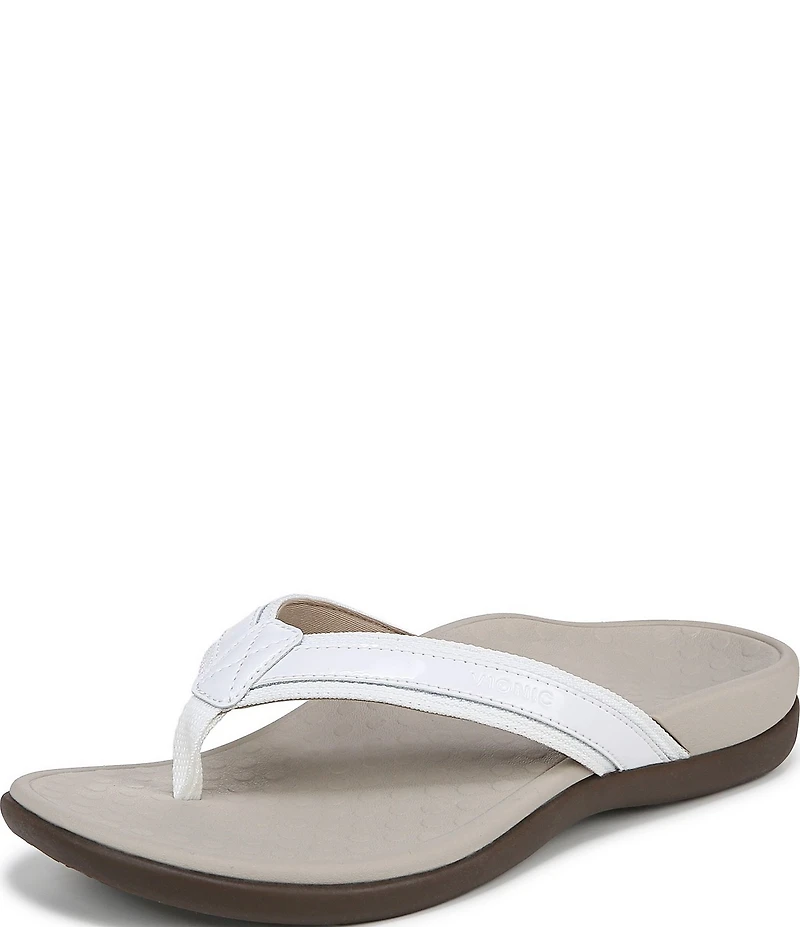 Vionic Tide Patent Leather Thong Sandals