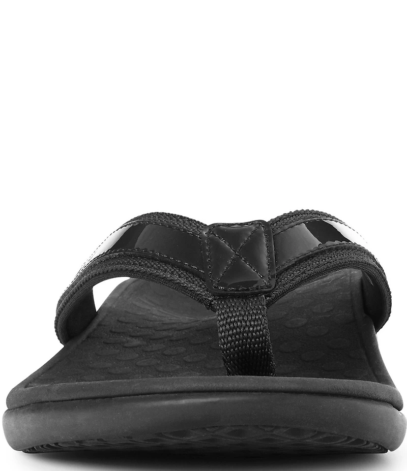 Vionic Tide Patent Leather Thong Sandals