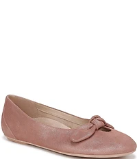 Vionic Tilly Leather Keyhole Bow Detail Ballet Flats