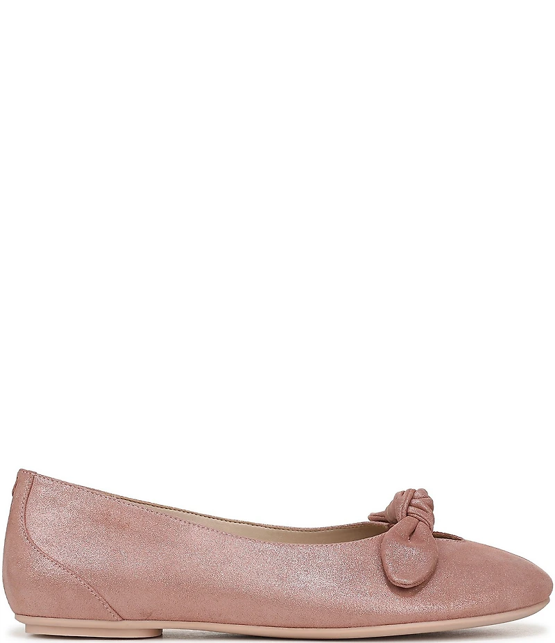 Vionic Tilly Leather Keyhole Bow Detail Ballet Flats