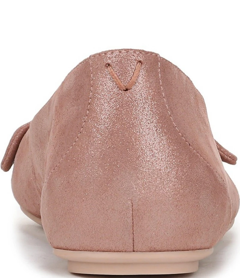 Vionic Tilly Leather Keyhole Bow Detail Ballet Flats