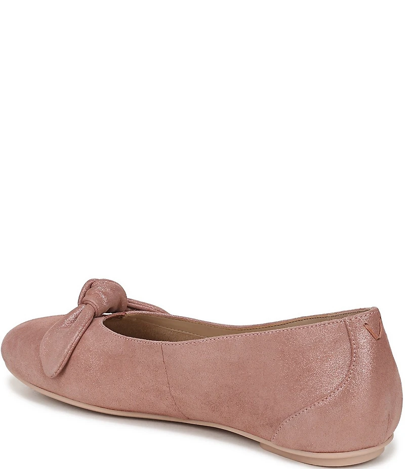 Vionic Tilly Leather Keyhole Bow Detail Ballet Flats