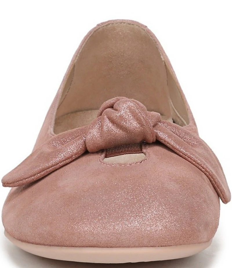 Vionic Tilly Leather Keyhole Bow Detail Ballet Flats