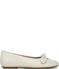 Vionic Tilly Leather Keyhole Bow Detail Ballet Flats
