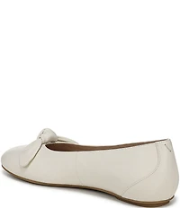 Vionic Tilly Leather Keyhole Bow Detail Ballet Flats