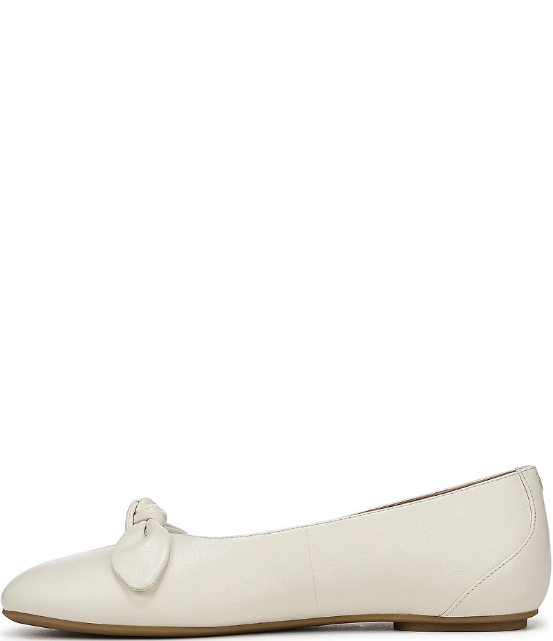 Vionic Tilly Leather Keyhole Bow Detail Ballet Flats
