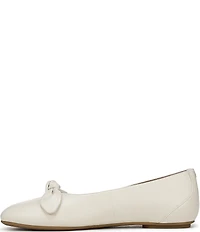 Vionic Tilly Leather Keyhole Bow Detail Ballet Flats