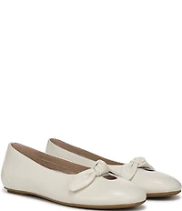 Vionic Tilly Leather Keyhole Bow Detail Ballet Flats