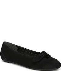 Vionic Tilly Suede Keyhole Bow Detail Ballet Flats