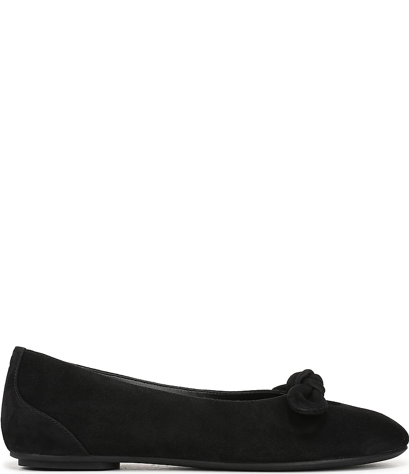 Vionic Tilly Suede Keyhole Bow Detail Ballet Flats