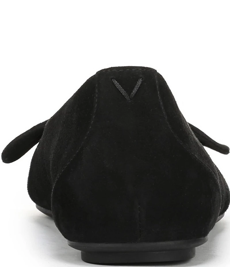 Vionic Tilly Suede Keyhole Bow Detail Ballet Flats