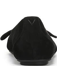 Vionic Tilly Suede Keyhole Bow Detail Ballet Flats